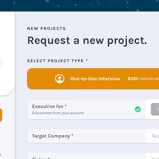 Screenshot of a form to submit one to one interviews